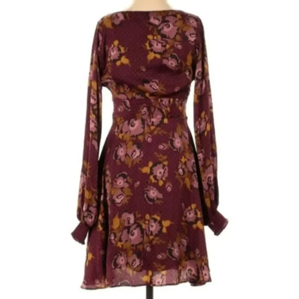 Free People Morning Light Long Sleeve Floral Size 0 Dress